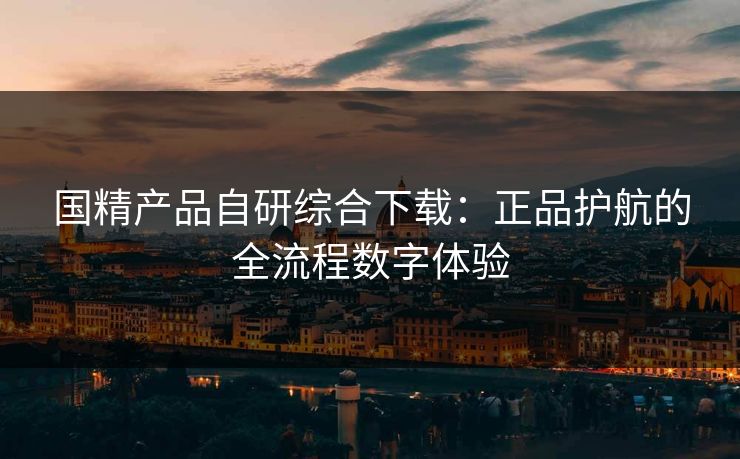 国精产品自研综合下载：正品护航的全流程数字体验